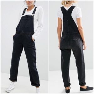 NWT Black Denim Overalls